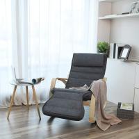 Mecedora de Madera de Abedul Sillón Tumbona Ajustable Desmontable y Lavable - details 1