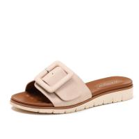 Sandalia con hebilla y zapatillas para mujer, nuevo estilo de ropa para exteriores, vacaciones étnicas, una pieza con zapatillas geniales para el verano - details 3