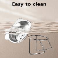 Bol para Gatos de Acero Inoxidable Soporte de Metal Plato de Comida y Agua para Gatos, Gatitos, Cachorros Suministros para Gatos - details 5