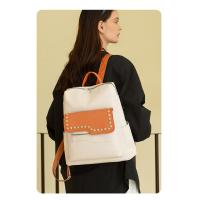 Mochila retro de cuero suave para mujer, nuevo estilo, moderna mochila de moda para damas, mochila escolar de gran capacidad - details 5