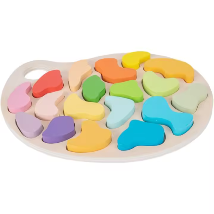 1 Juego De Paleta De Madera para Niños, Rompecabezas, Combinación De Formas, juguetes para Niños Pequeños, Cereb - 1