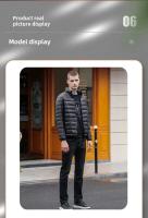 Chaqueta holgada de plumas de ganso blanco, chaqueta ligera con capucha, cuello alto para hombre, corte ajustado con capucha juvenil - details 11