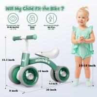 Bicicleta sin Pedales con Cuatro Ruedas Luminosas - Juguete Bebé 12-24 Meses, Correpasillos Seguro para Niños/Niñas - Regalo Cumpleaños Navidad (Primera Bicicleta Infantil) - details 5