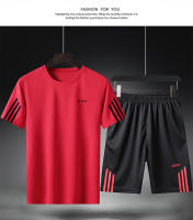 Pantalones cortos transpirables de verano para hombre Traje deportivo Camiseta - details 6