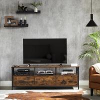 Mueble de TV Industrial 65 Pulgadas, 3 Cajones, Acero, Marrón Rústico y Negro - details 8