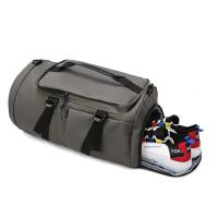 Mochila de gimnasio de viaje para mujer, bolso de mano de gran capacidad, deportivo, personalizado, seco, impermeable, de PU, con compartimento para zapatos - details 4