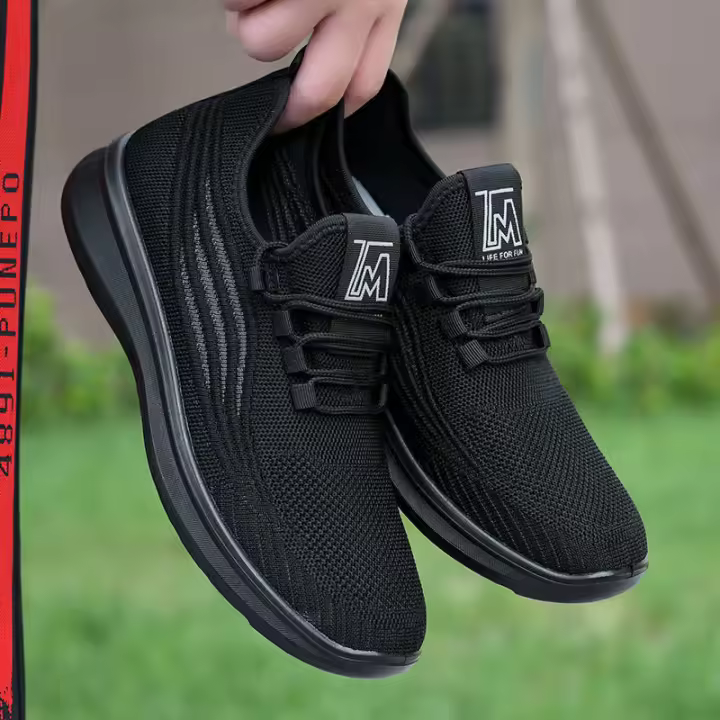 Zapatillas de moda para hombre Zapatillas elásticas ultraligeras y transpirables Suela blanda Zapatos casuales - 1