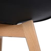 4 Sillas Comedor Nórdicas, Sillas de Cocina Nórdicas con Patas de Madera Maciza de Haya y Asiento Acolchado y Tapizado - details 16