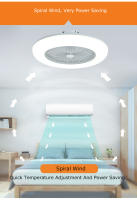 TOMAXIN-Lámpara de Ventilador Minimalista para Niños, para Dormitorio Moderna Lámpara de Techo LED de Estilo Nórdico, Comedor o Estudio - details 1