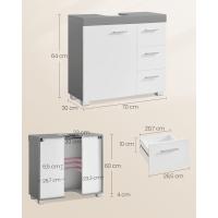 Mueble Bajo Lavabo Armario de Baño con 3 Cajones Diseño Trasero con 2 Compartimentos - details 19