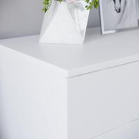 Blanca, 4 cajones, manijas metálicas, correderas y Soporte Anti-deformación para Muebles - details 6