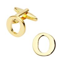 Gemelos de latón pulido a mano para hombre, joyería de alta calidad, chapado en oro, A-Z, 26 letras, moderno, nuevo - details 15