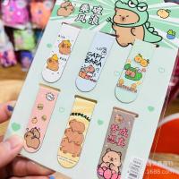 Marcapáginas magnético de dibujos animados Capybara, marcadores magnéticos bonitos, Clips de página, marcapáginas para estudiantes, regalo de lectura de oficina, 6 piezas por juego - details 4