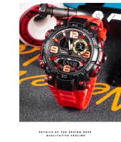 Reloj deportivo para hombre Smael resistente al agua con función multifuncional correa de PU estilo casual para exterior - details 19