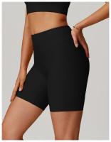 Pantalones cortos deportivos de cintura alta para Fitness, pantalones cortos de Yoga, ajustados, transpirables, de cinco botones - details 15