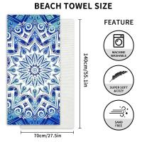 Toallas de playa de secado rápido de microfibra, toalla absorbente Boho con estampado de gran tamaño, súper manta para piscina - details 1