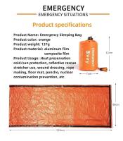 Paquete de 4 sacos de dormir de primeros auxilios para emergencias, acampada, senderismo, montañismo, aislamiento contra equipos de pérdida de calor - details 5