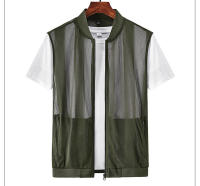 Chaleco de pesca ligero para hombre, chaqueta de malla con cierre, chaleco para periodismo, verano - details 8
