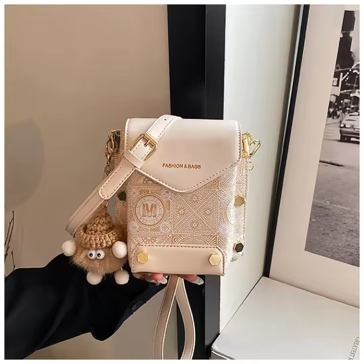 Nuevo 2025 Bolso de Hombro para Mujer de Moda Mini Bolso Cuadrado Versátil Retro - 1