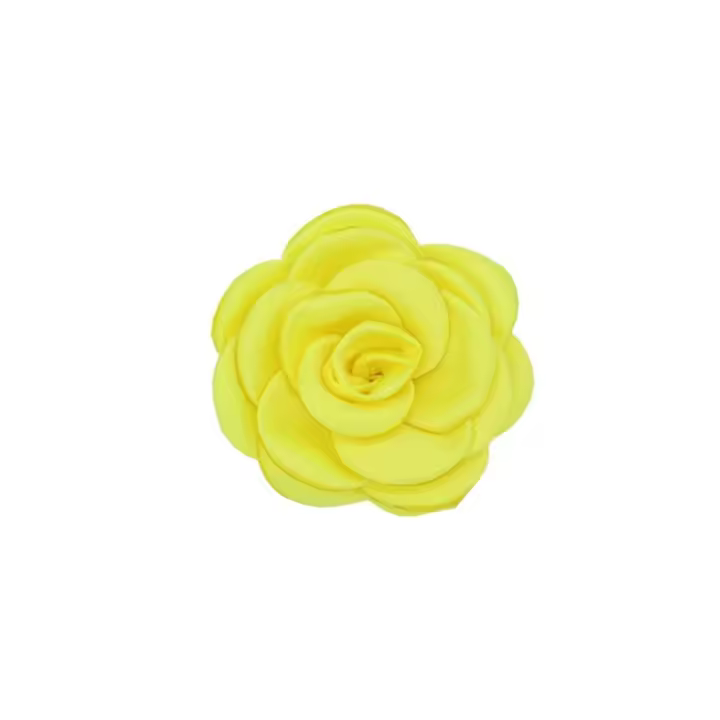 Tela de Rosa satinada de flores artificiales, accesorio para el pelo de seda hecho a mano, Boutique, 6cm, decoración de vestido, accesorio para zapatos y sombreros - 1