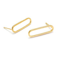 Pendientes de Stud de Metal de Alta Calidad Diseño de Círculo Redondo Irregular Ovalado - details 18