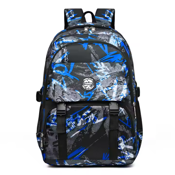 Mochila de camuflaje con muchos bolsillos para niño y adolescente, Bolsa Escolar de gran capacidad, resistente al agua - 1
