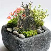 Decoración de micropaisajes, pila de jardín acrílica, estaca de jardín impermeable creativa, tapones de suelo de elfo multifuncionales para exteriores - details 9