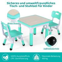 Juego de mesa y 2 sillas para niños, muebles de grupo para asientos infantiles, altura ajustable - details 3