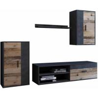 salón de 230 cm. Conjunto Completo Mueble TV + 2 vitrinas + Estante - details 1