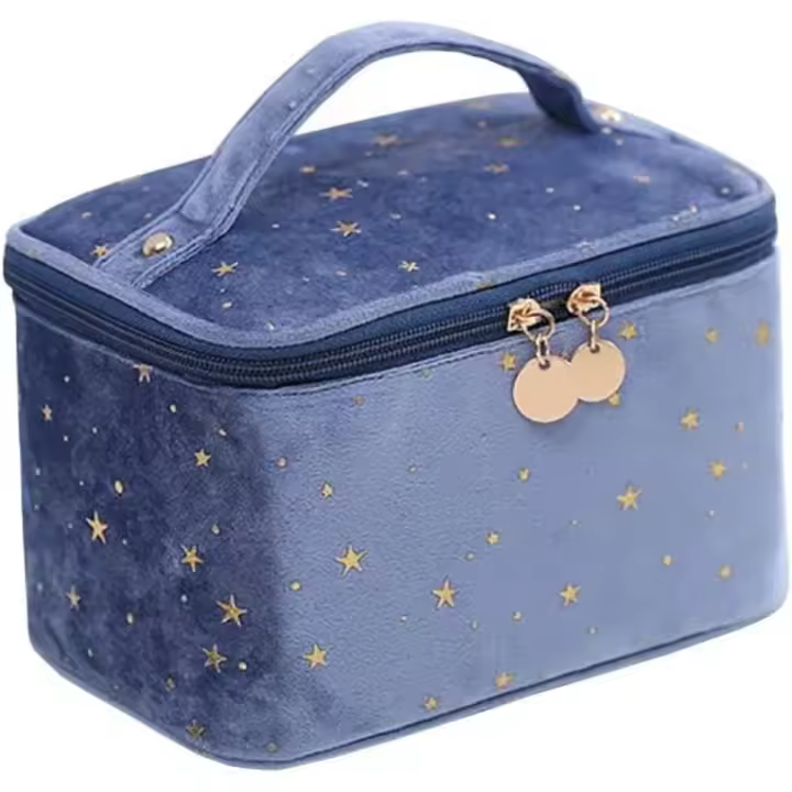Estuche de Maquillaje Terciopelo Bolsa de Viaje Portátil en Forma de Estrella - 1