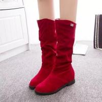 Ots de tacón informal de media varilla para mujer, punta redonda, terciopelo mate, otoño e invierno, nuevo - details 9