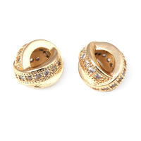 Cuentas de Espaciador de Barril de Brass Dorado de 18K Accesorios de Joyería DIY para Mujeres - details 74