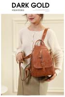 Mochila De Estilo Vintage para mujer, morral de piel sintética suave, informal, a la moda - details 14