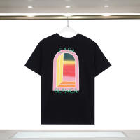 Camiseta Deportiva de Algodón Puro para Hombres Cuello Redondo, Estampado de Logotipo Delantero, Estilo Casual para el Verano - details 11