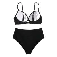 Conjunto de Bikini Sexy de dos piezas para mujer, ropa de playa Unicolor con realce, Tr de verano, Bikini Triangular, baño Ba de cintura, 2024 - details 29