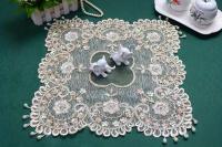 Tapete Bordado Con Cuentas De Encaje, Tela Floral De Ganchillo Vintage, Alfombrilla De Mesa Antiescaldado, 1 unidad - details 11