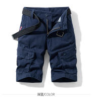 Pantalones Cortos de Trabajo para Hombres Versátiles, Manga Recta, Múltiples Bolsillos, Algodón, Comodidad Casual - details 2