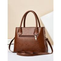 SOMY Bolsos Retro de Color sólido para mujer, elegante bolso cruzado de cuero PU, monederos de oficina y trabajo de moda - details 1