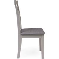 2 sillas de comedor Kansas |   Estructura de madera lacada |   Asiento tapizado en tela gris |   Diseño moderno y sencillo |   Sillas para comedor, salón, cocina |   Color Blanco - details 12