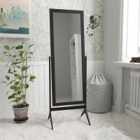 Espejo Rectangular de Longitud Completa, de pie, de Madera, Giratorio, para Dormitorio, Pasillo, cómoda, Color Negro - details 0