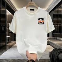 Camiseta Casual de Algodón Hecha en España 100% Gráfico de Palmeras Tropicales y Atardecer - details 4