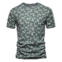 Novedad de verano, camiseta estampada, camisa de fondo para hombre con cuello redondo a la moda, top informal para hombre - details 7