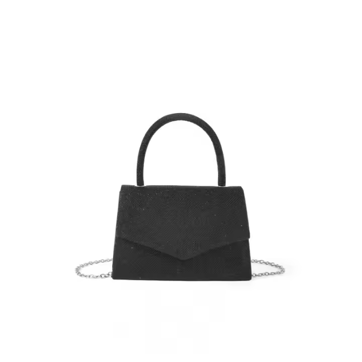 Mini nicho fino brillo mano llevar banquete oblicuo span bolsa de cena. - 1