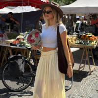 BUNO-nueva moda cordón lateral de cintura alta elegante falda amarilla mujeres vacaciones verano suelta gasa Midi faldas mujer - details 15