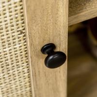 Mueble Auxiliar de Cocina Buffet de Salón con Puerta de Ratán y 2 Estantes de Almacenamiento - details 7