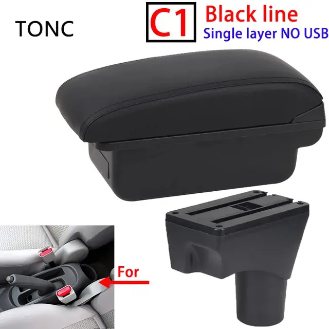 Micra-apoyabrazos K13 para coche, caja de almacenamiento para Nissan Sunny, brazo de consola central, 2011, 2012, 2013, 2014, 2015, 2016 - 1