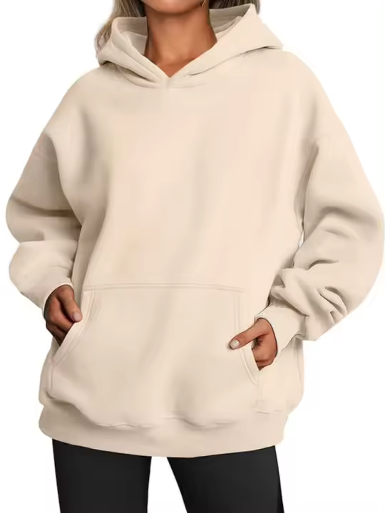 Sudaderas con capucha para mujer, corte holgado con bolsillo gris, ropa de diseñador coreano de los años 2000 - 1