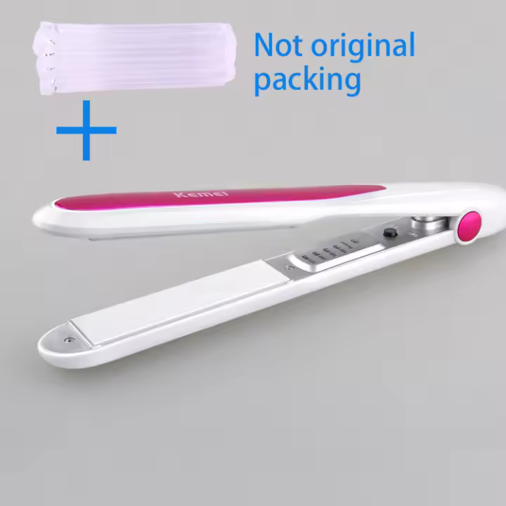 Liso Radiante Kemei Plancha de Alizar de Iones Profesional Herramienta de Estilismo de Cabello para Alizar y Rizar - 1