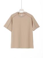 Roma algodón raglan línea cuello redondo camiseta hombre verano transpirable cómodo casual versátil media manga - details 4