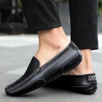 Mocasines transpirables de cuero genuino, mocasines informales, zapatos de cuero para hombres, zapatos planos formales de conducción italiana - details 15